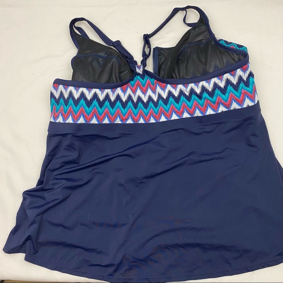 Swimsuits For All Bra Size Zip Front Tankini 46C - Picture 12 of 12